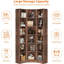 Bibliothèque d'angle à 6 niveaux avec 18 cubes, tablette de rangement ouverte 3-en-1 pour le bureau de la chambre à coucher, unité de présentation polyvalente-371461813