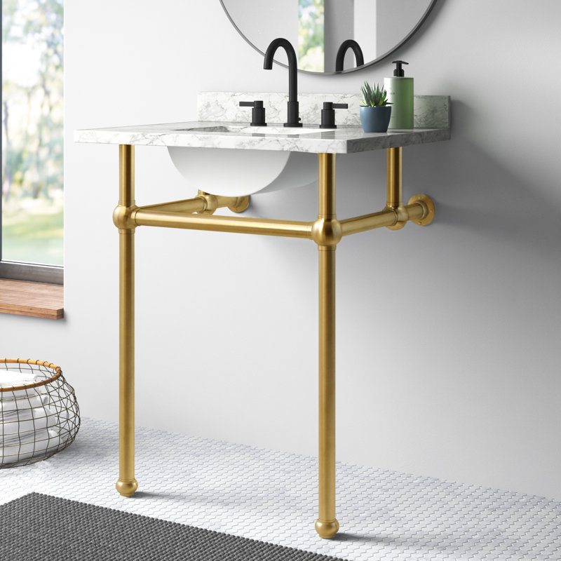 Kingston Brass Templeton Brass Console Sink Legs, Brass Pedestal