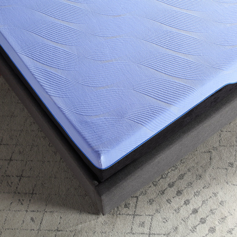Très grand matelas - housse de glace bleue et support de ressorts en mousse de 12 po