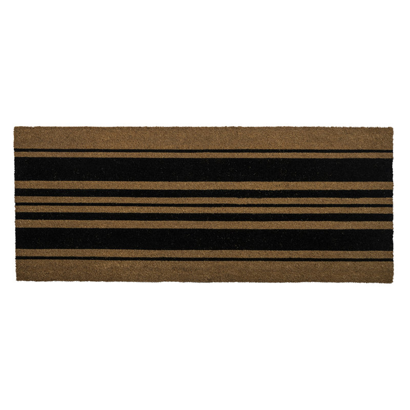Bold Stripes Coir Doormat, 24" W x 60" L