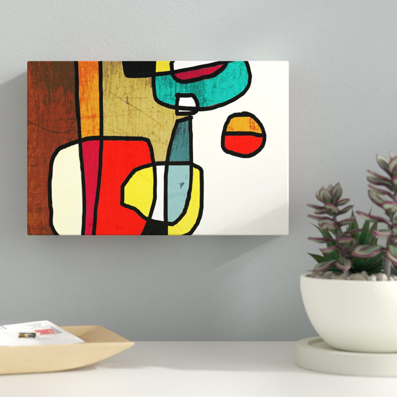 «Vibrant Colorful Abstract III» de Makris, impression, Cadre noir, H 8 po x l 12 po x P 2 po