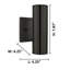 Applique murale d'extérieur à 2 ampoules H 7,13 po Lonerock-58973722-62160668