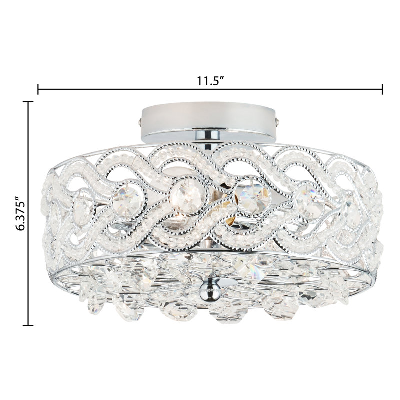 11.5"W Nowthen Nickel Semi-Flush Mount Ceiling Fixture