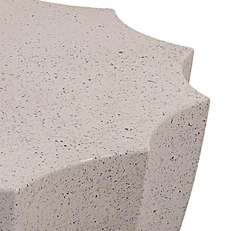 Table basse imperméable pour l'extérieur et l'intérieur, Blanc