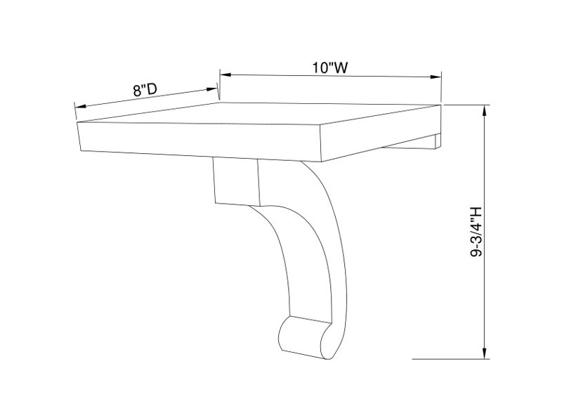 Glencoe T-Shaped Plastic / Acrylic Floating Shelf, Clear