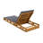 Maolis Patio Acacia Wood Chaise Lounge With Adjustable Backrest & Cushion-204570774