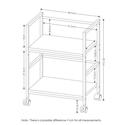 Zaylee 44.7 cm W Shelving Unit