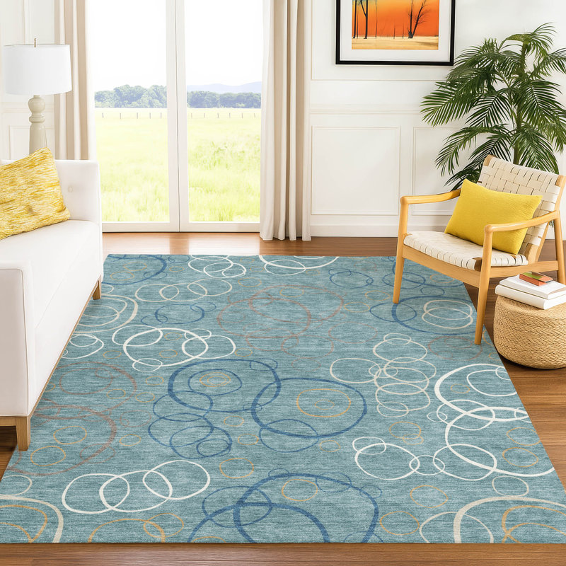 Tapis géométrique intérieur / extérieur lavable à la machine Kugler ACN2408, Rectangle 2 pi 6 po x 3 pi 10 po