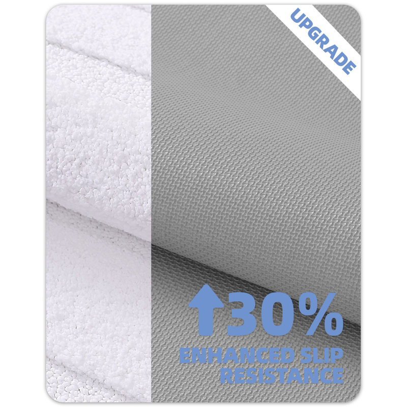 Tapis pour salle de bain Christofer, Simple - L 60 po x l 24 po, Blanc