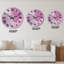 Horloge murale mauve liquide «Waves I»-42983282