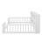 Floor Bed With Side Bookcase,Shelves,Guardrails-1113911813