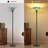 70" Tiffany Style Torchiere Floor Lamp - Handcrafted Stained Glass Uplight For Home & Office