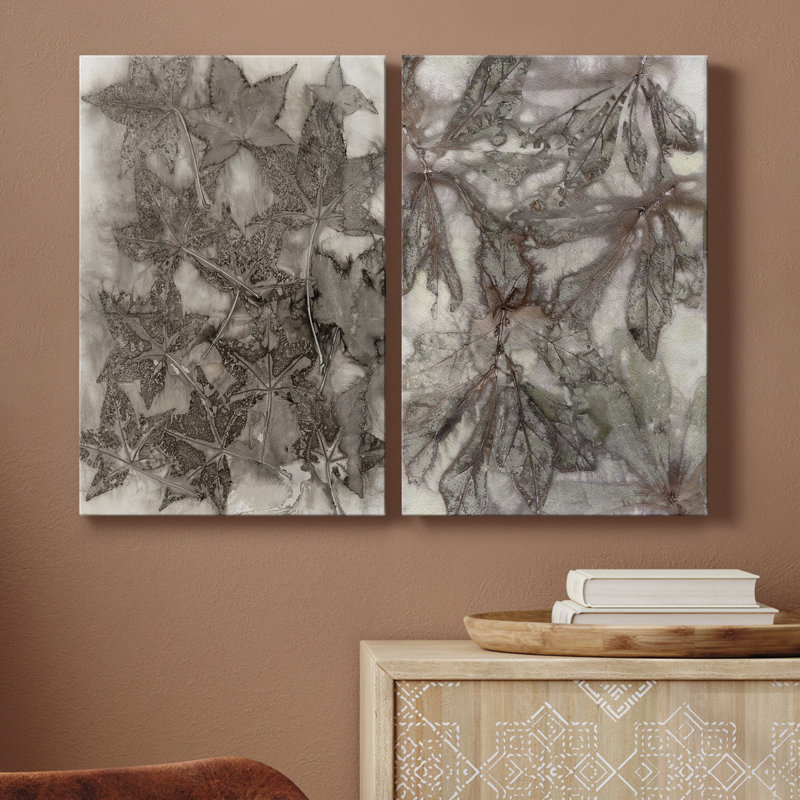 " Sweet Gum Leaves " 2 - Pieces Painting Print, 24" H x 18" W x 1" D