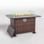Table de foyer d'extérieur au propane en acier avec couvercle H 31,8 po x l 31,5 po Despa