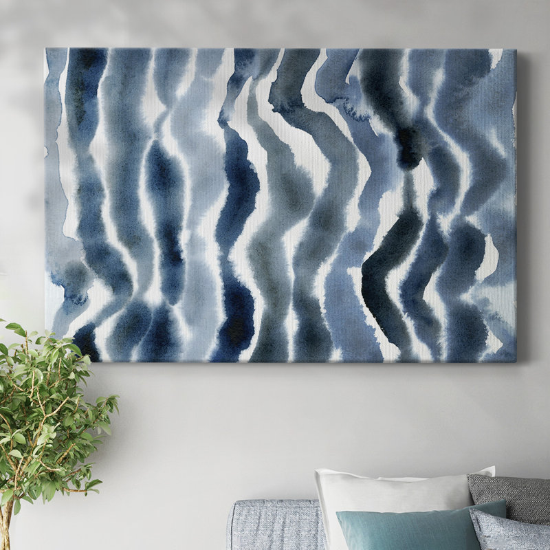Vraie vague bleue II - toile tendue avec châssis, H 40 po x l 60 po