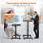 Mobile Standing Desk, Laptop Computer Cart, Height Adjustable Rolling Cart with Wheels, Small Rolling Desk for Home and Office-1098667870
