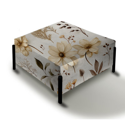 Rustic Foliage - Plants Large Square Ottoman