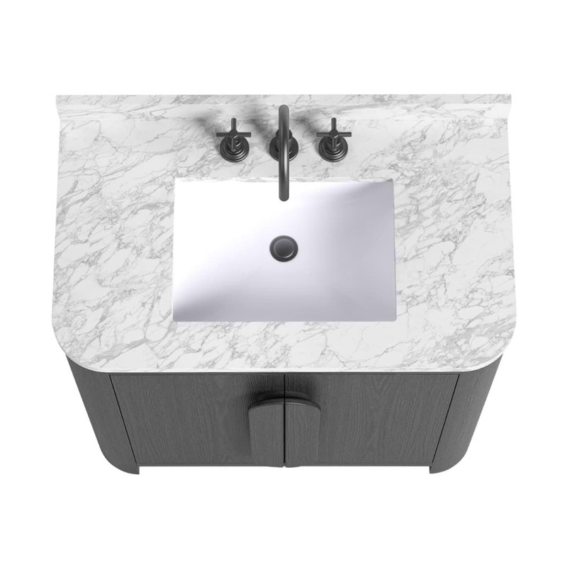 Harper Vanity, 36" W, Carrara Marble
