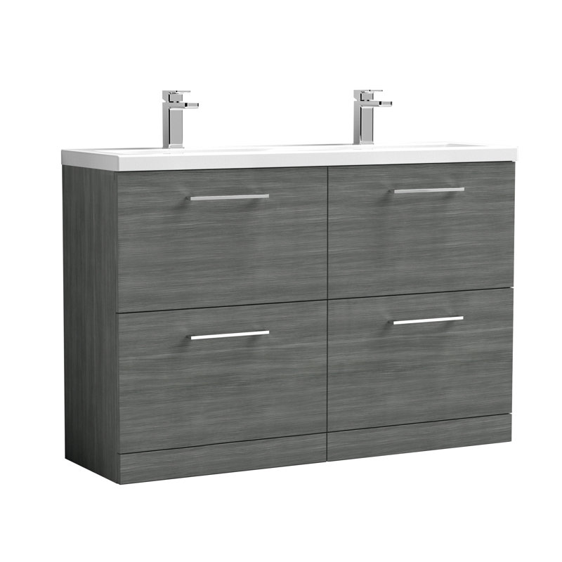 Arno 1205 mm Bathroom Vanity, Anthracite Woodgrain