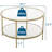 VINGLI Double Coffee Table Round Glass 78*78*49Cm-2039933329