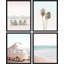 «Collage Print Gallery Set 1980s Retro Miami», reproduction encadrée de 4 pièces-90691821-90691818