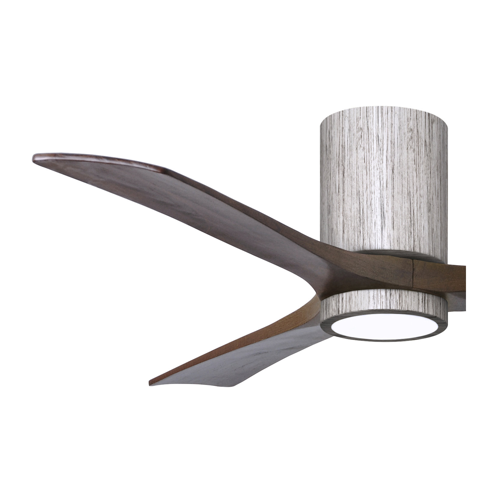 Olivier 3 Blade Ceiling Fan with LED Light Kit, Walnut, Barn Wood Tone, 52"