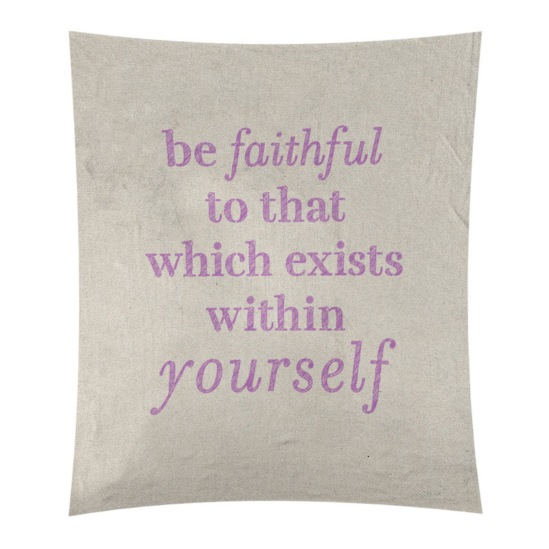 Tapisserie de polyester fidèle à votre quote, H 27,5 po x l 37,5 po, Blanc / violet