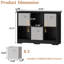 Bibliothèque décorative à 6 cubes l 37 "avec 3 bacs pliables en tissu-130085862