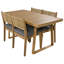 Comfortable Acacia Wood Dining Set Modern Elegance Perfect For Outdoor Spaces