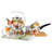 STP-Goods Italian Garden 2.3 qt. Aluminum and Enamelware Whistling Stovetop Tea Kettle