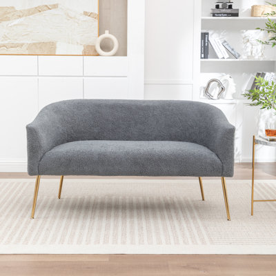 Jameila  Upholstered Faux Fur Loveseat
