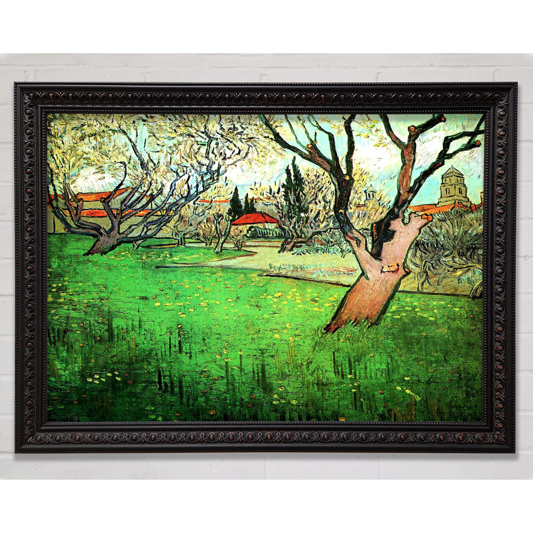 Ansicht von Arles mit blühendem Baum von Vincent Van Gogh - Einzelne Bilderrahmen Kunstdrucke