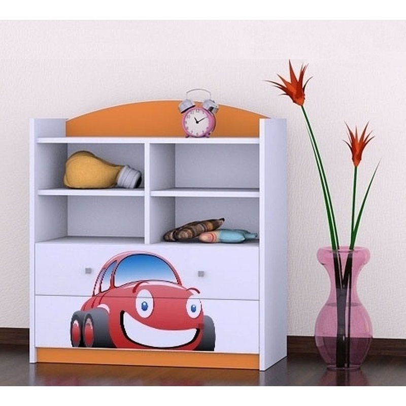 Summer 96cm H X 86cm W Transportation Kids Cube, Orange