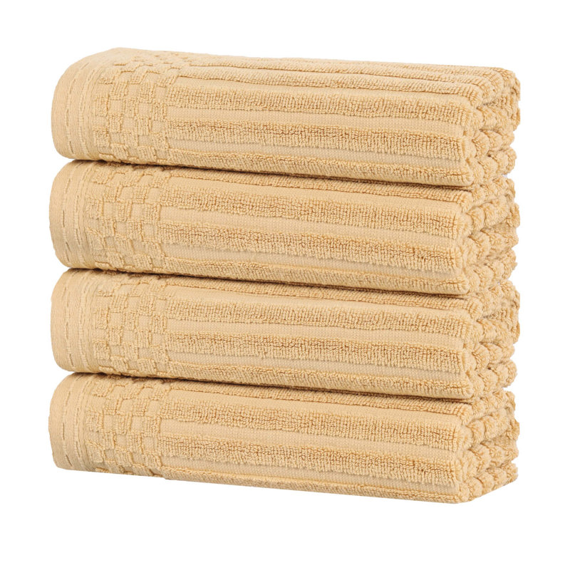 Collection de serviettes en coton Soho Spa, Doré, Ensemble de 4 serviettes à main