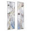 De 2 décorations allongées abstraites, 20 po x 71 po, peintures à l'huile, multicolore pour le bureau à domicile