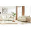 Salon Antionette 3 + - Tissu en lin, structure en bois massif, 4 coussins Un ajout confortable à votre maison moderne pour une utilisation, le bois améliore le confort