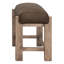Tabouret de comptoir 24 pouces Eray, coussin de siège, bois de teck Eray-112254058-112254060