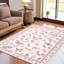 Tapis décoratif moderne à motif floral avec envers antidérapant-1136762271