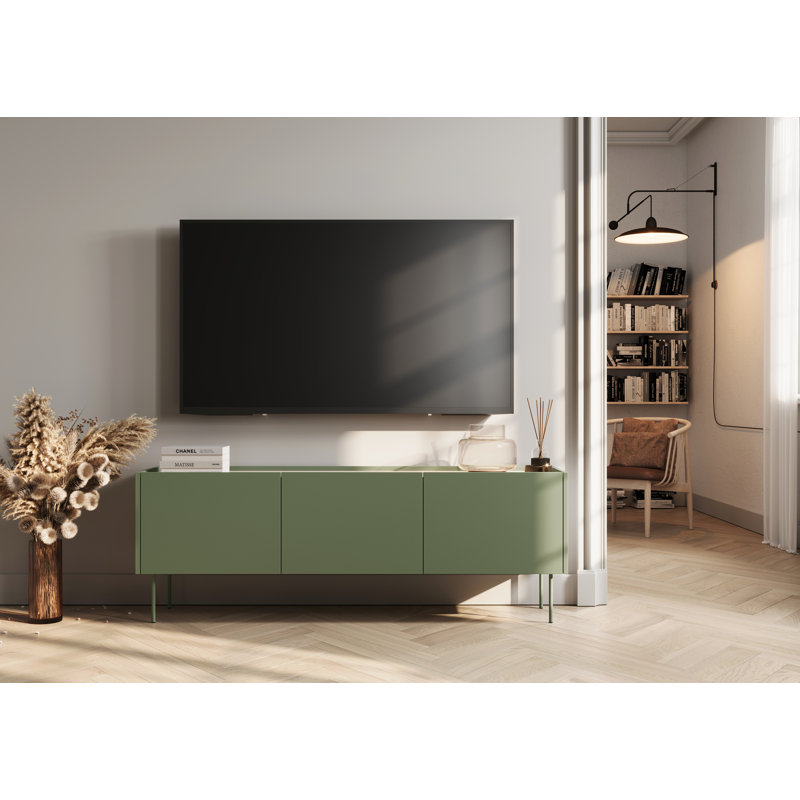Cannoy Unfinished TV Stand for TVs up to 55", Olive