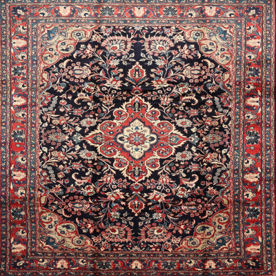 Tapis traditionnel brun / rouge / noir