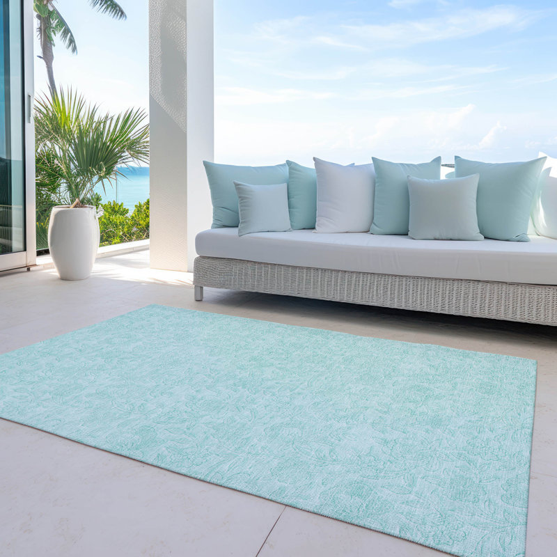 Tapis de porte d'extérieur antidérapant Malchow, Rectangle 10 pi x 14 pi