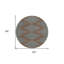 Tapis d'intérieur rond lavable 8 pi