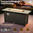 Daltry 11 Piece Outdoor Wicker Conversation Sets With Fire Pit Table and Coffee Table With built-in lights-71144902