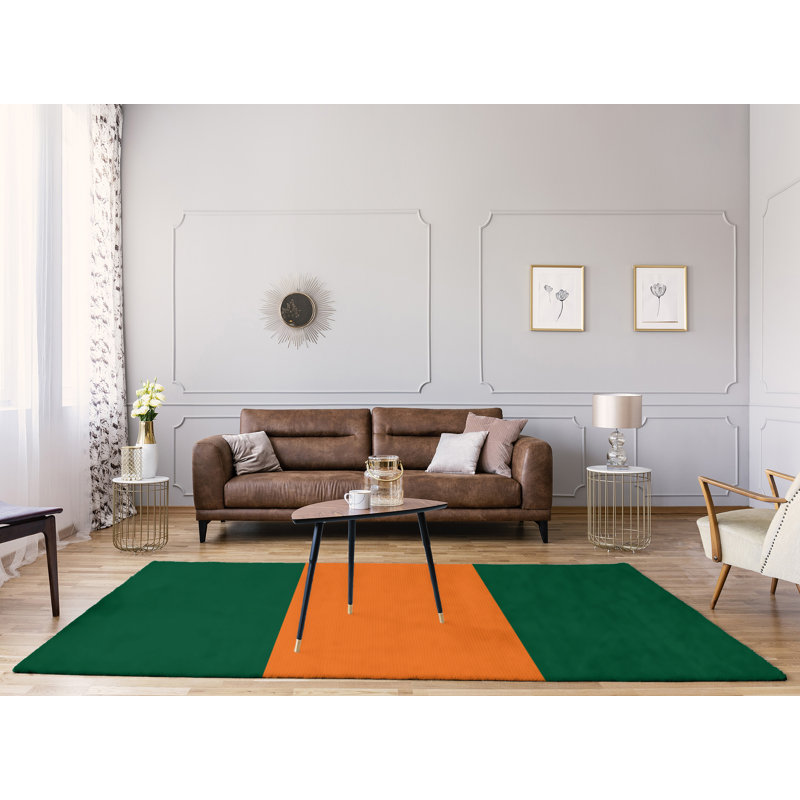 Tapis orange/vert, Rectangle 8 pi x 10 pi
