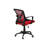Ergonomic Swivel Office Chair With Red Mesh And Black Accents, Customizable Height For Work Mesh, Swivel, Desk Gaming Sessions