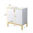 30" White Modern Free-Standing Single Bathroom Vanity With Ceramic Top