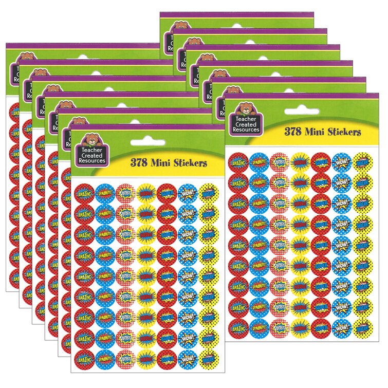 Teacher Created Resources Mini Smiley Stars Valu-pak Stickers 1144