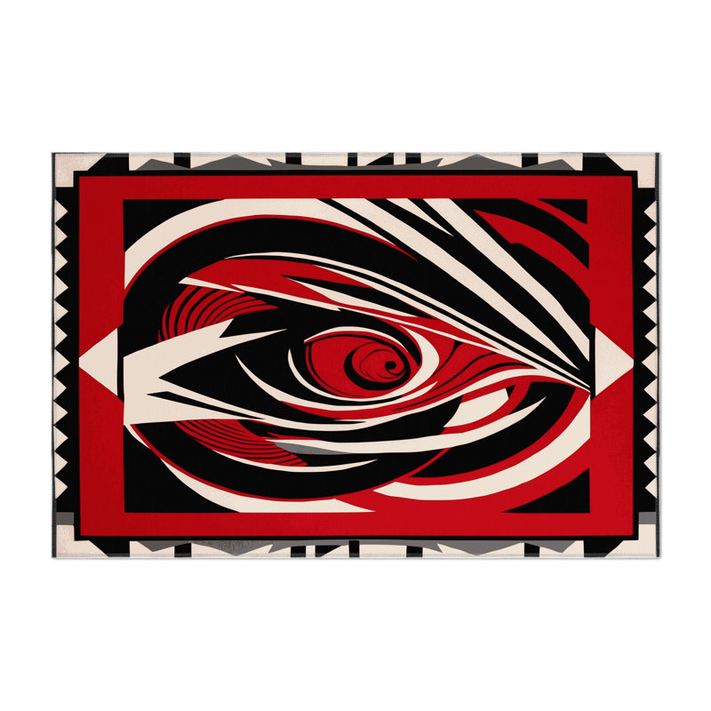 Abstract Ascent Indoor And Outdoor Area Rug, Rectangle 1'6" x 2'6"