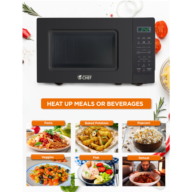 CHM Series Commercial Chef 17.3" 0.7 cu ft. 700 - Watt Countertop Microwave, Black