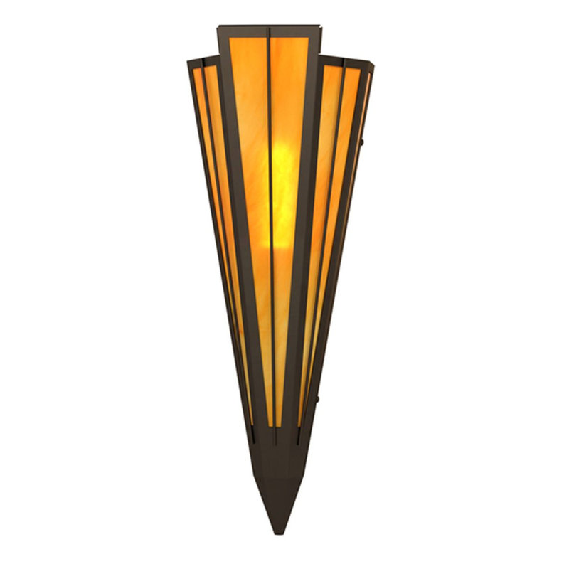 Brum 2 - Light Flush Mounted Sconce, Ambra Siena, Oil Rubbed Bronze